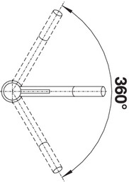 BLANCO KANO SILGRANIT mosogató csaptelep, fekete/króm 526175