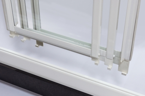 Roltechnik LD3/900 csúszkás tolóajtó, két fal közé vagy oldalfallal, zuhanytálca nélkül (fehér, grape, 215-9000000-04-11)