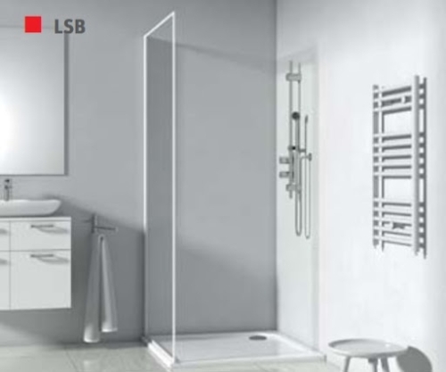 Roltechnik LSB/900 zuhanyfal, LD3 tolóajtóhoz (fehér, damp, 216-9000000-04-04)