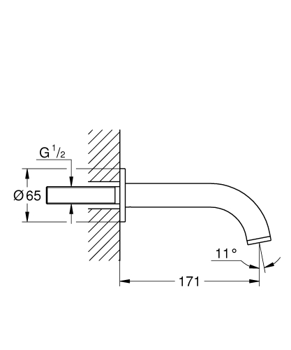 Grohe Atrio kádkifolyó, króm 13139003