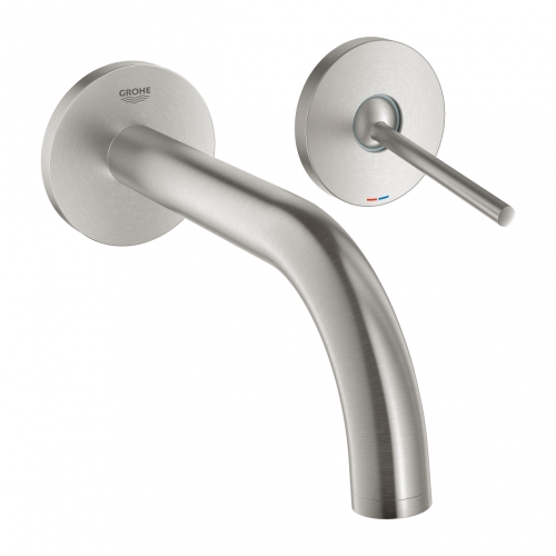 Grohe Atrio kétlyukas mosdócsaptelep, joystick-os vezérléssel, matt szuperacél 19287DC3