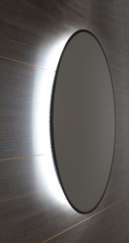 Sapho SHARON LED tükör, átm:80cm, matt fekete E28904CI