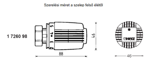 HERZ TERMOFEJ H TIPUSÚ M30X1.5 FEHÉR 1726098