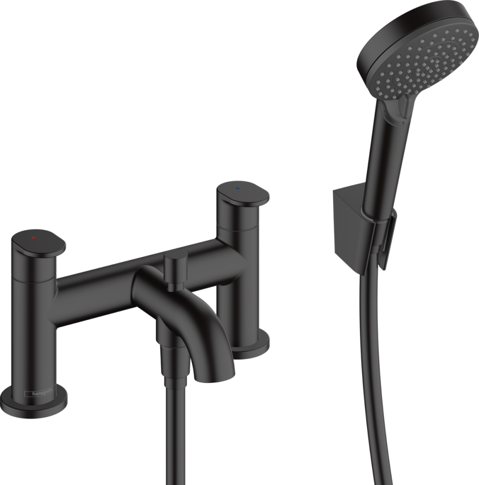 Hansgrohe Vernis Blend peremre szerelhető kádcsaptelep matt fekete 71461670