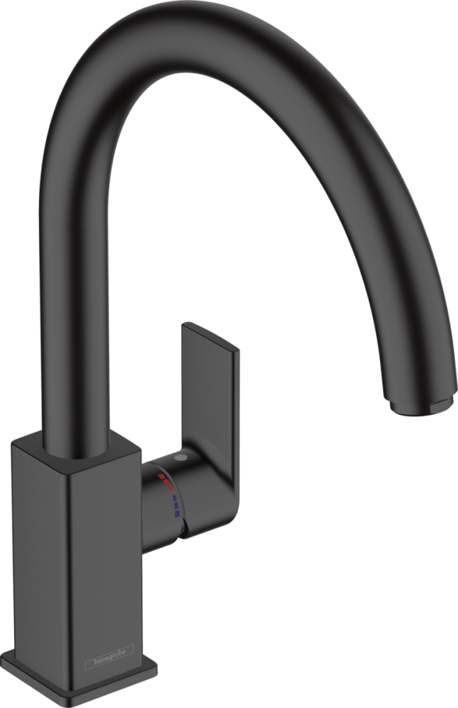 Hansgrohe Vernis Shape M35 egykaros konyhai csaptelep 260, elforgatható kifolyóval matt fekete 71871670