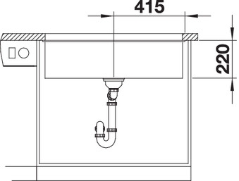 Blanco Subline 800-U gránit mosogató, fehér 523145