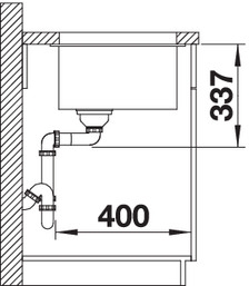 Blanco Subline 800-U gránit mosogató, gyöngyszürke 523144
