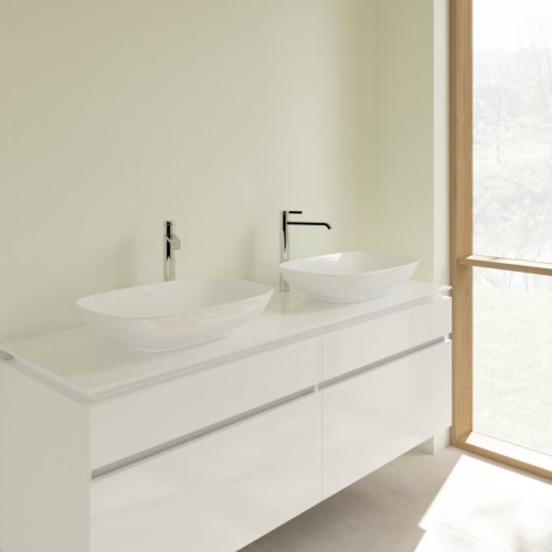 Villeroy and Boch Loop & Friends Surface 62x42 cm ráültethető mosdó Stone White CeramicPlus felülettel 4A5001RW