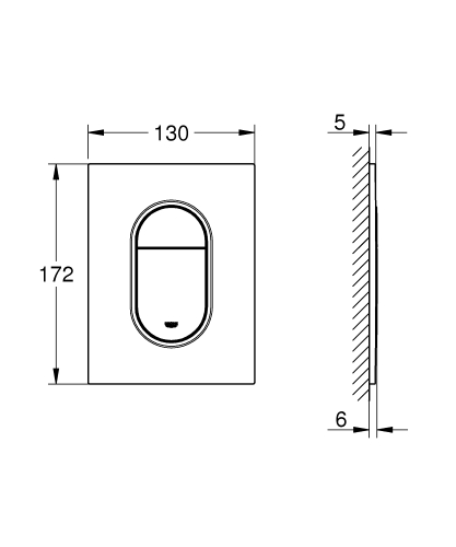 Grohe Arena Cosmopolitan S nyomólap, matt nikkel 37624EN0