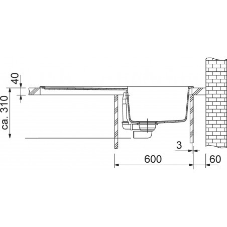 Franke Basis gránit mosogató 970x500 mm, kasmír 114.0494.758