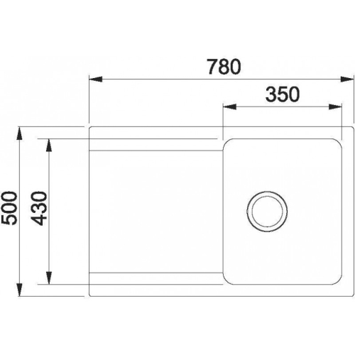 Franke Orion Tectonite mosogató 780x500 mm, kávé 114.0288.590