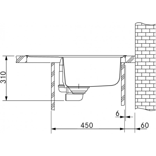 Franke Basis gránit mosogató 620x500 mm, sahara 114.0285.111