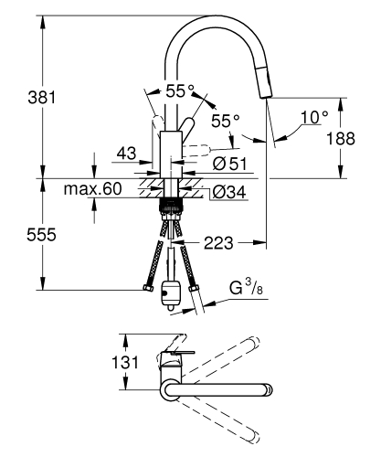 Grohe Get egykaros mosogatócsap 31484001