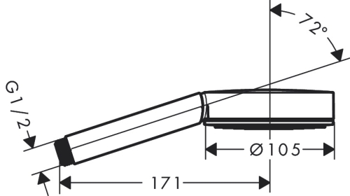 Hansgrohe Pulsify Kézizuhany 105, 1 jet, Green króm 24121000