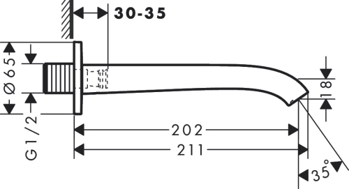 Hansgrohe Vivenis kádtöltő, króm 75410000