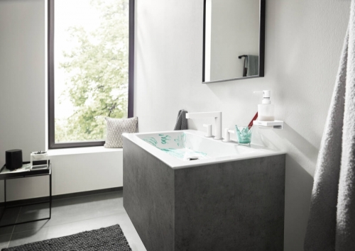 Hansgrohe Finoris mosdócsaptelep 110, push-open lefolyógarnitúrával, matt fehér 76033700