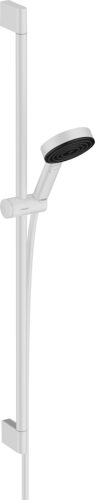 Hansgrohe Pulsify Select zuhanyszett 105, 3 jet Relaxation EcoSmart, 90 cm-es zuhanyrúddal, matt fehér 24171700
