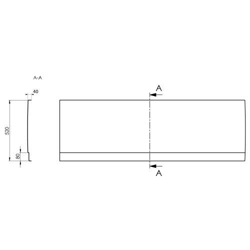 Sapho POLYSAN COUVERT NIKA 130 előlap, fehér 72852