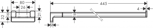 Hansgrohe AddStoris törölközőtartó, szálcsiszolt bronz 41770140