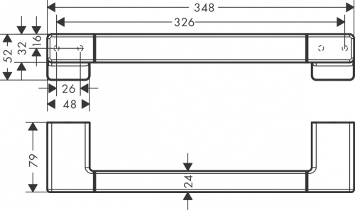 Hansgrohe AddStoris kapaszkodó rúd, matt fekete 41744670