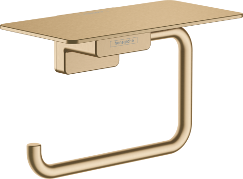 Hansgrohe AddStoris wc papír tartó polccal, szálcsiszolt bronz 41772140