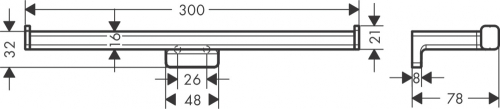 Hansgrohe AddStoris wc papír tartó dupla, matt fehér 41748700