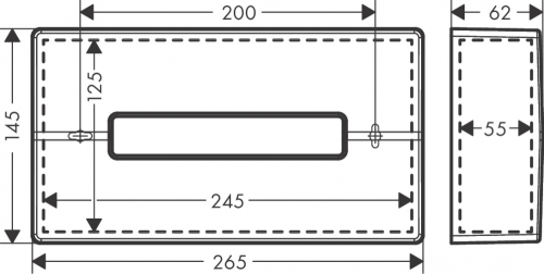 Hansgrohe AddStoris papírzsebkendő tartó, matt fekete 41774670