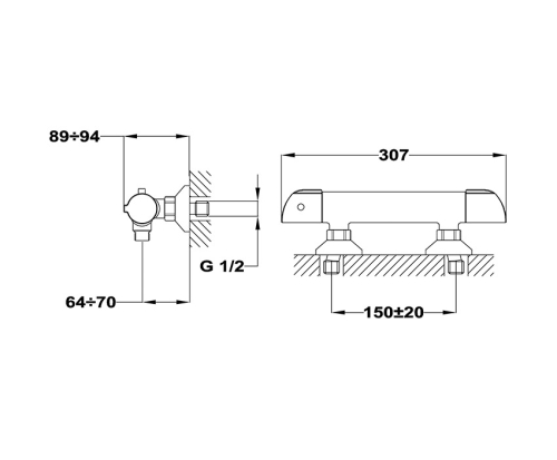 Mofém Junior Evo termosztátos zuhany csaptelep 25.201.28.00