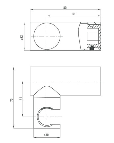 Deante Round kézuzuhany tartó, titanium ANR D21U