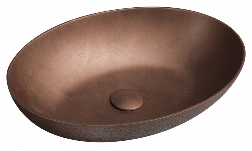 Sapho FORMIGO beton mosdó, 60x14,5x40,5cm, réz FG123