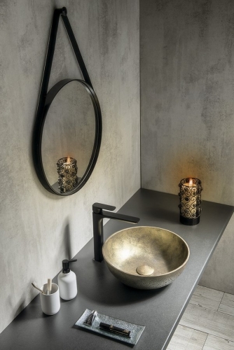Sapho FORMIGO beton mosdó, átm:39cm, arany FG131