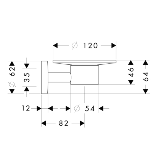 Hansgrohe Logis szappantartó, szálcsiszolt nikkel 40515820