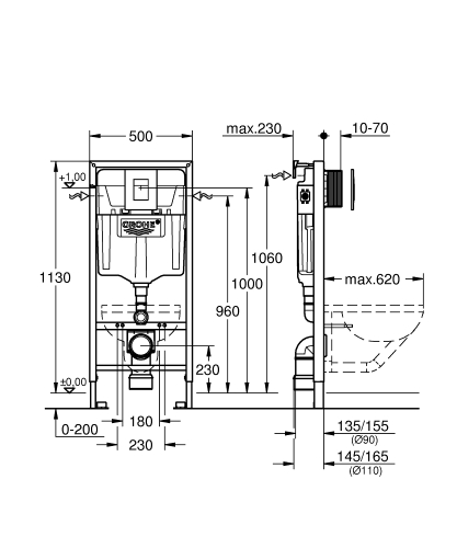 Grohe Rapid SL 3 az 1-ben WC szett 38772001