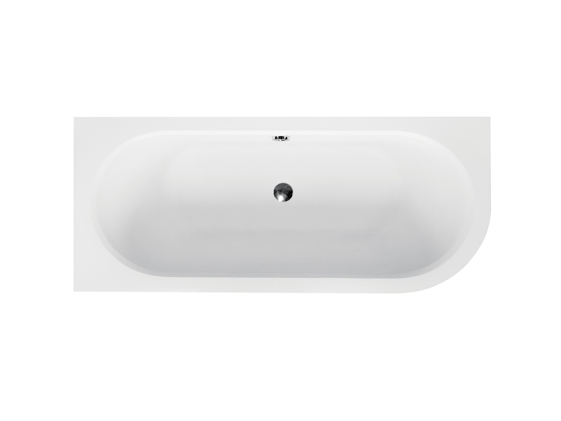 Besco AVITA 160x75 cm balos aszimmetrikus kád, fehér WAV-160-NL