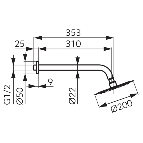 Ferro zuhanykar Slimline fejzuhannyal NPT11