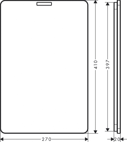 Hansgrohe F15 vágódeszka, mogyoróbarna 40960000