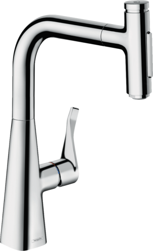 Hansgrohe Metris Select M71 M7117-H240 egykaros konyhai csaptelep kihúzható kifolyóval, króm 73822000