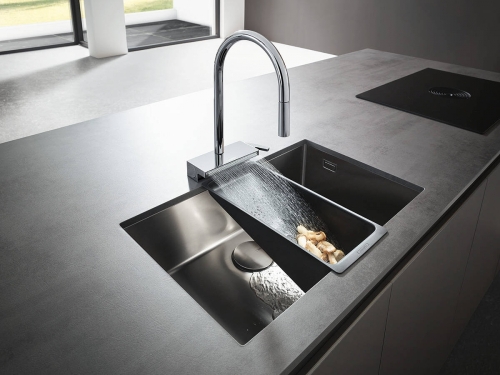 Hansgrohe Aquno Select M81 egykaros konyhai csaptelep 170, kihúzható fejjel, 3jet króm 73837000