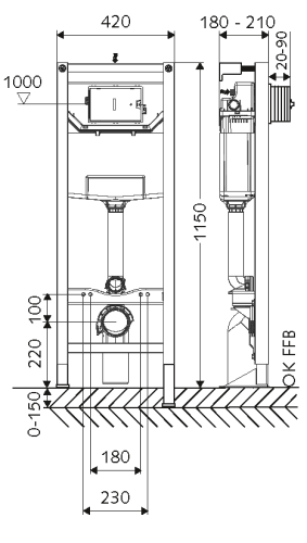 SCHELL MONTUS CS akadálymentes WC-szerelőmodul 030660099