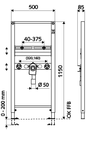 SCHELL MONTUS akadálymentes mosdó-szerelőmodul 030850099