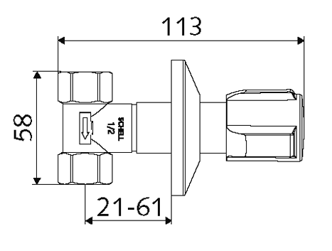 SCHELL csempeszelep DN 15 191140699