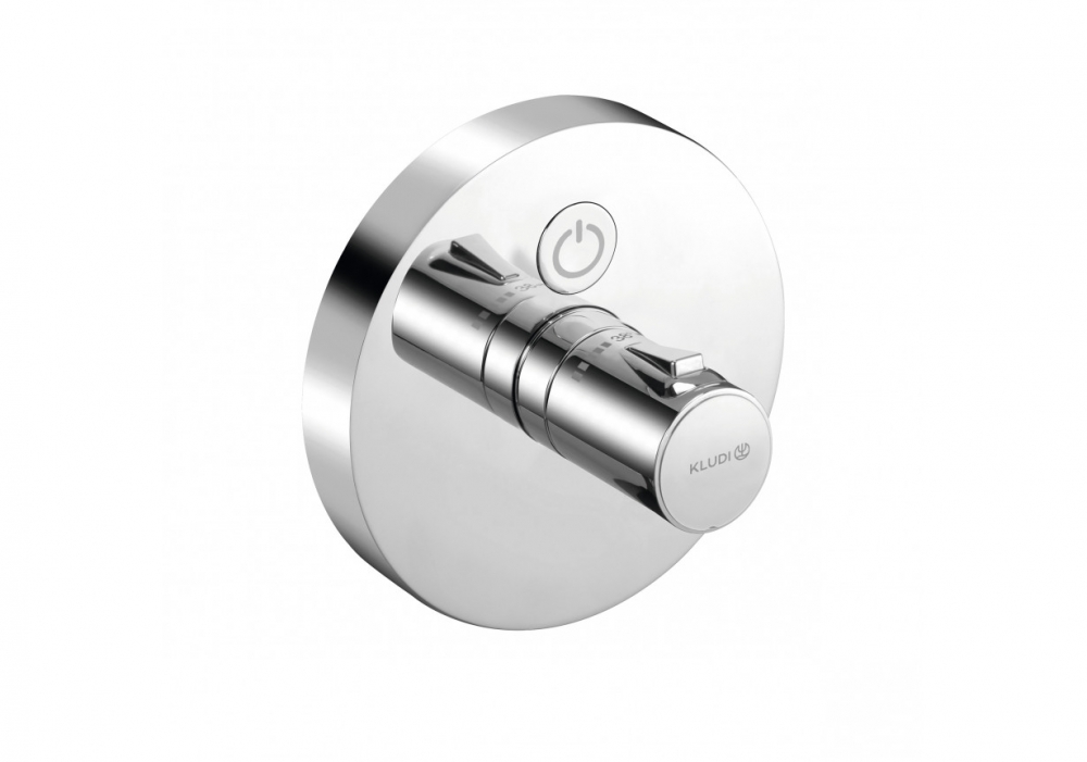 KLUDI PUSH HotStop falsík alatti termosztátos zuhanycsap, króm 389020538