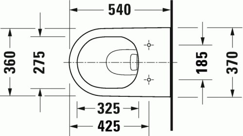 Duravit D-Neo öblítőperem nélküli Duravit Rimless fali wc 2577090000