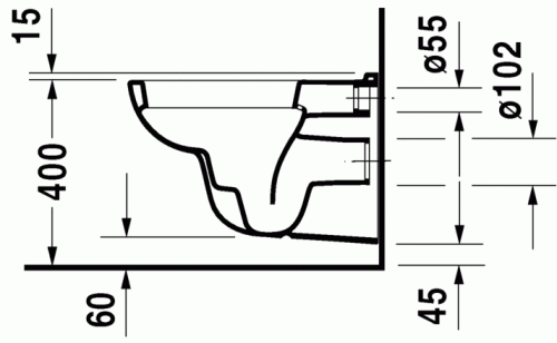 Duravit D-code fali wc szett 45350900A1