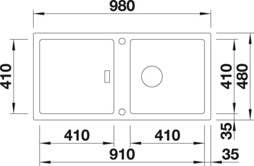BLANCO ADON XL 6S gránit mosogató tartozék nélkül, exc. InFino, fehér 525343