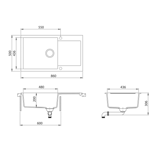 Evido Cubo XL 6S Compact gránit mosogató, bézs 105537