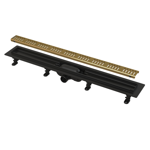 Alcaplast APZ10BLACK-850BRASS zuhanyfolyóka