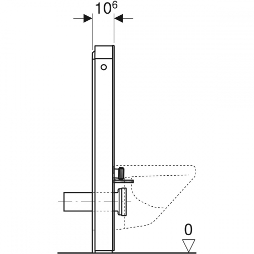 Geberit Monolith 101 szanitermodul fali WC-hez, betonhatású kőanyag/alumínium 131.021.JV.5