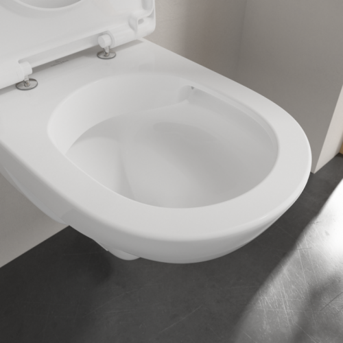 Villeroy & Boch O.novo kompakt perem nélküli fali WC lassan záródó WC-ülőkével, kombipack 5688 HR 01 (5688HR01)