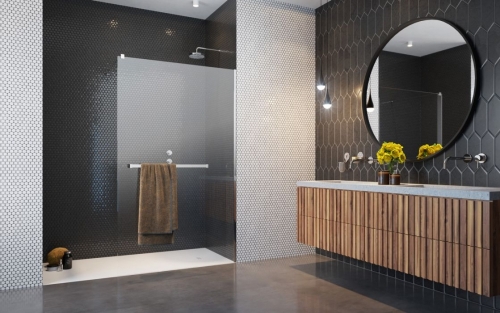 Radaway Modo New II Walk-in zuhanyfal törölközőtartóval, 135 cm 389135-01-01W